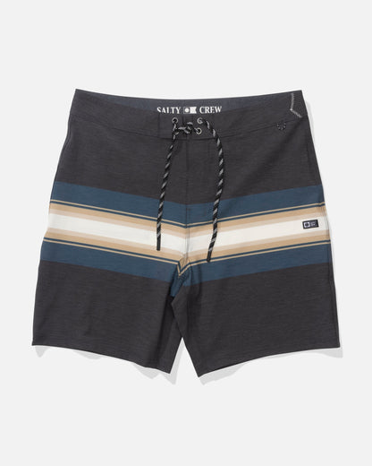 CREW STRIPE BOARDSHORT - Pirate Black | Salty Crew Premium