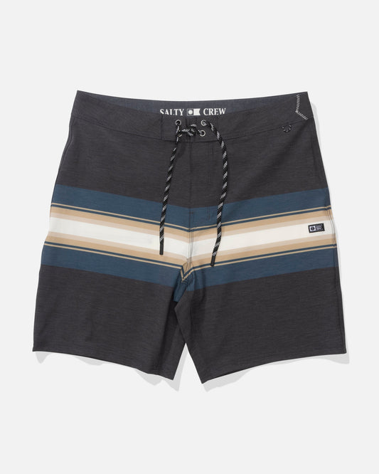 CREW STRIPE BOARDSHORT - Pirate Black | Salty Crew Premium