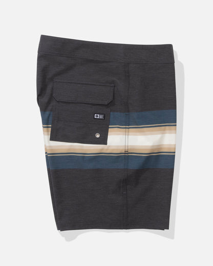 CREW STRIPE BOARDSHORT - Pirate Black | Salty Crew Premium