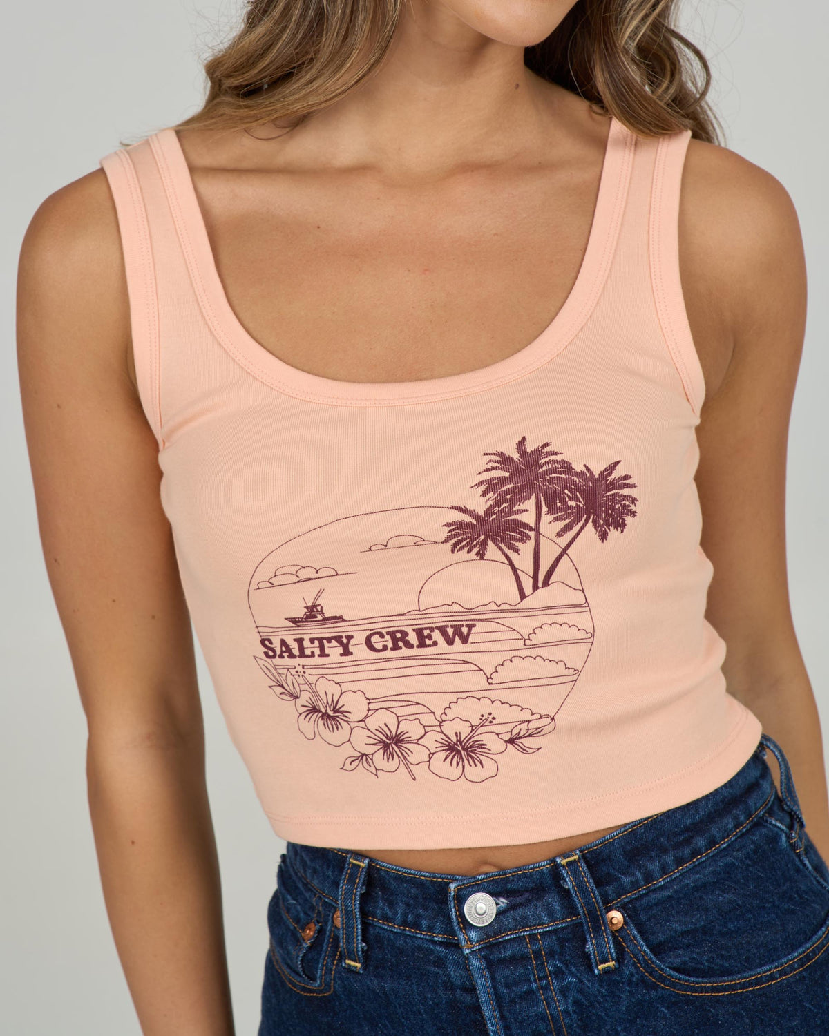 OUT TO SEA TANK - Apricot | Salty Crew Premium