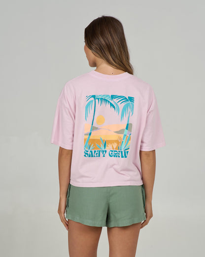 TRAVEL FAR SKIMMER TEE - Pink Skies | Salty Crew Premium