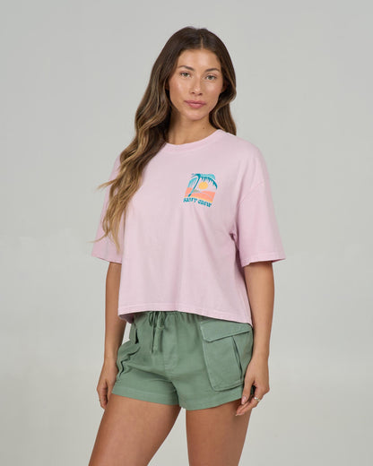 TRAVEL FAR SKIMMER TEE - Pink Skies | Salty Crew Premium