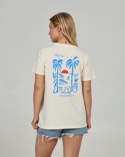 GEO PALM B.F. TEE - Off White | Salty Crew Premium