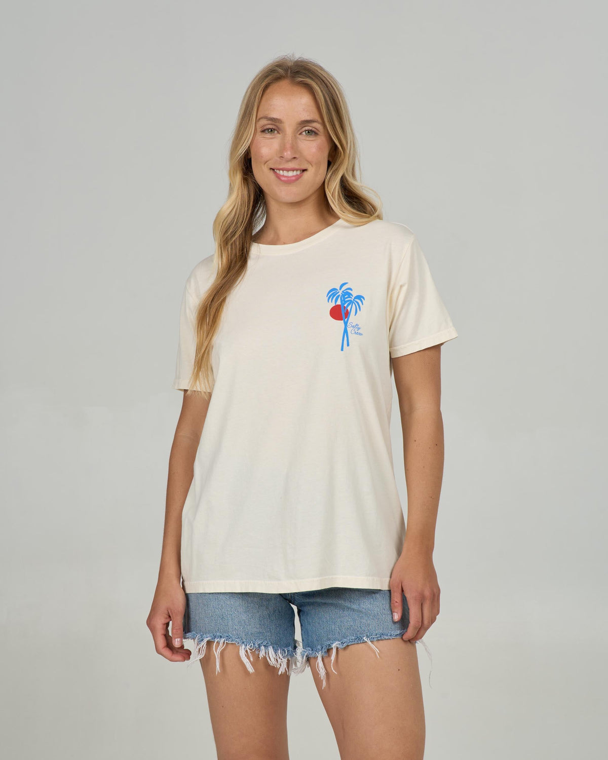 GEO PALM B.F. TEE - Off White | Salty Crew Premium
