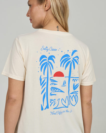 GEO PALM B.F. TEE - Off White | Salty Crew Premium