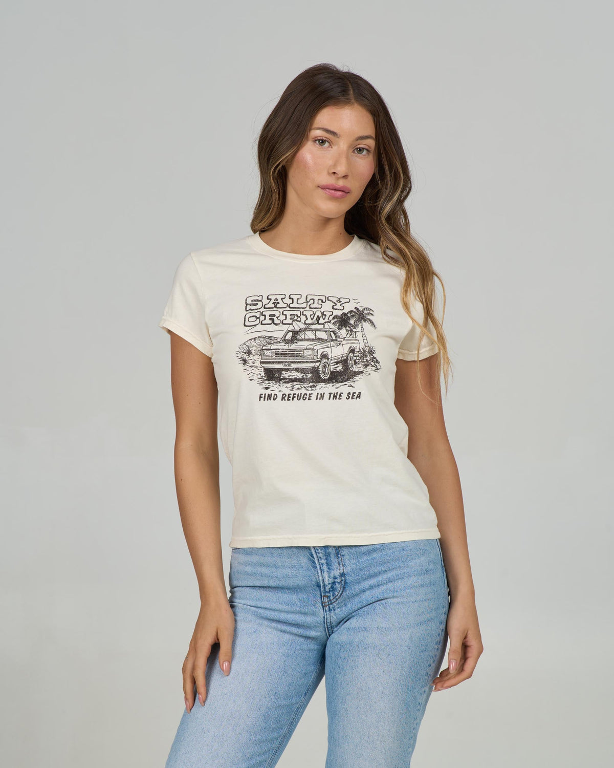 TRUCK STOP MODERN TEE - Off White | Salty Crew Premium