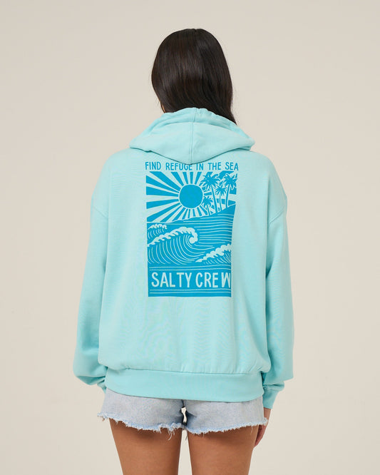 RISE AND SMILE HOODIE - Aquamarine | Salty Crew Premium