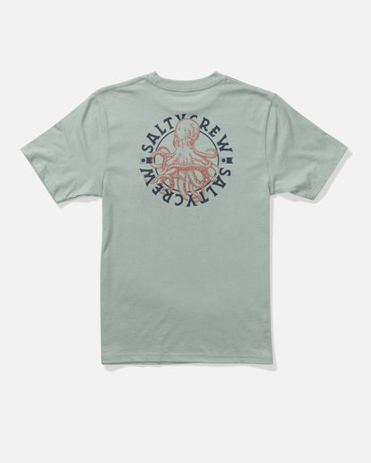 TENTACLES BOYS SS TEE - Aqua Grey | Salty Crew Premium