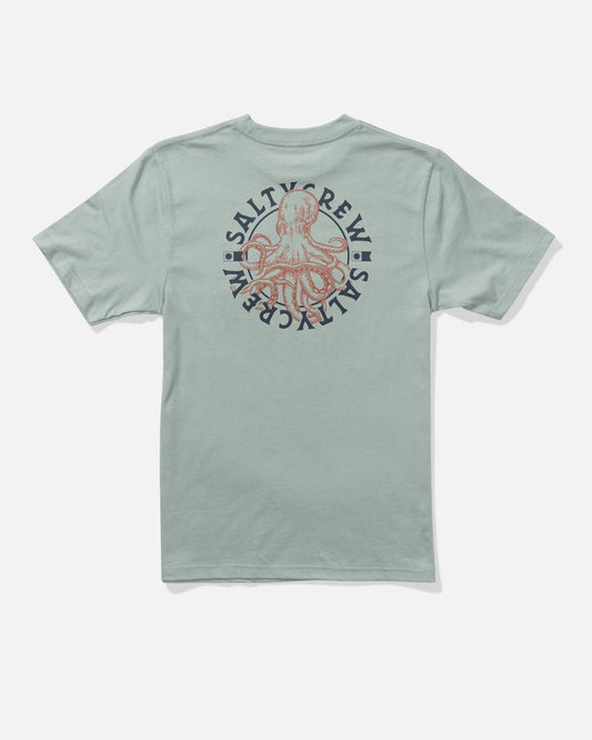 TENTACLES BOYS SS TEE - Aqua Grey | Salty Crew Premium