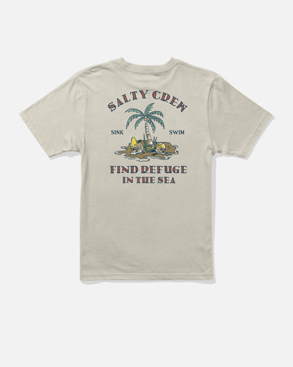DESERTED BOYS SS TEE - Bone | Salty Crew Premium