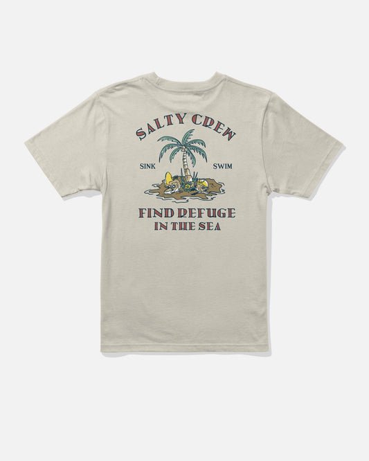 DESERTED BOYS SS TEE - Bone | Salty Crew Premium