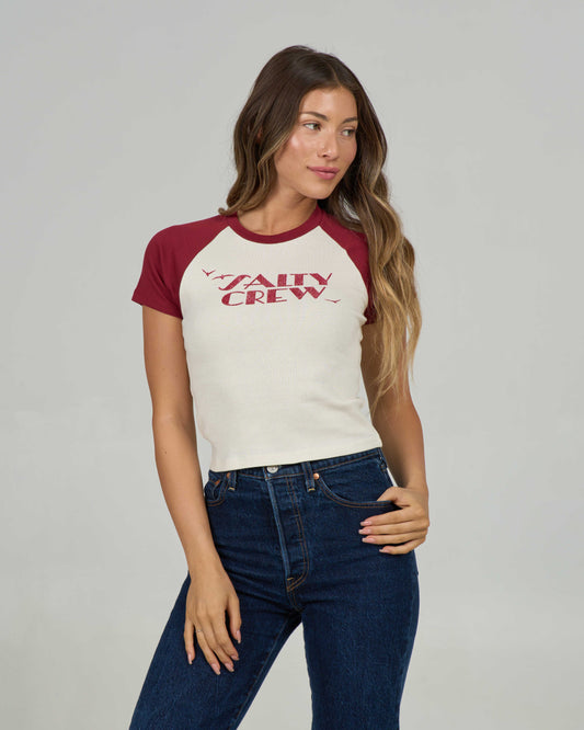 SAILOR DELIGHT RAGLAN TEE - Plum | Salty Crew Premium