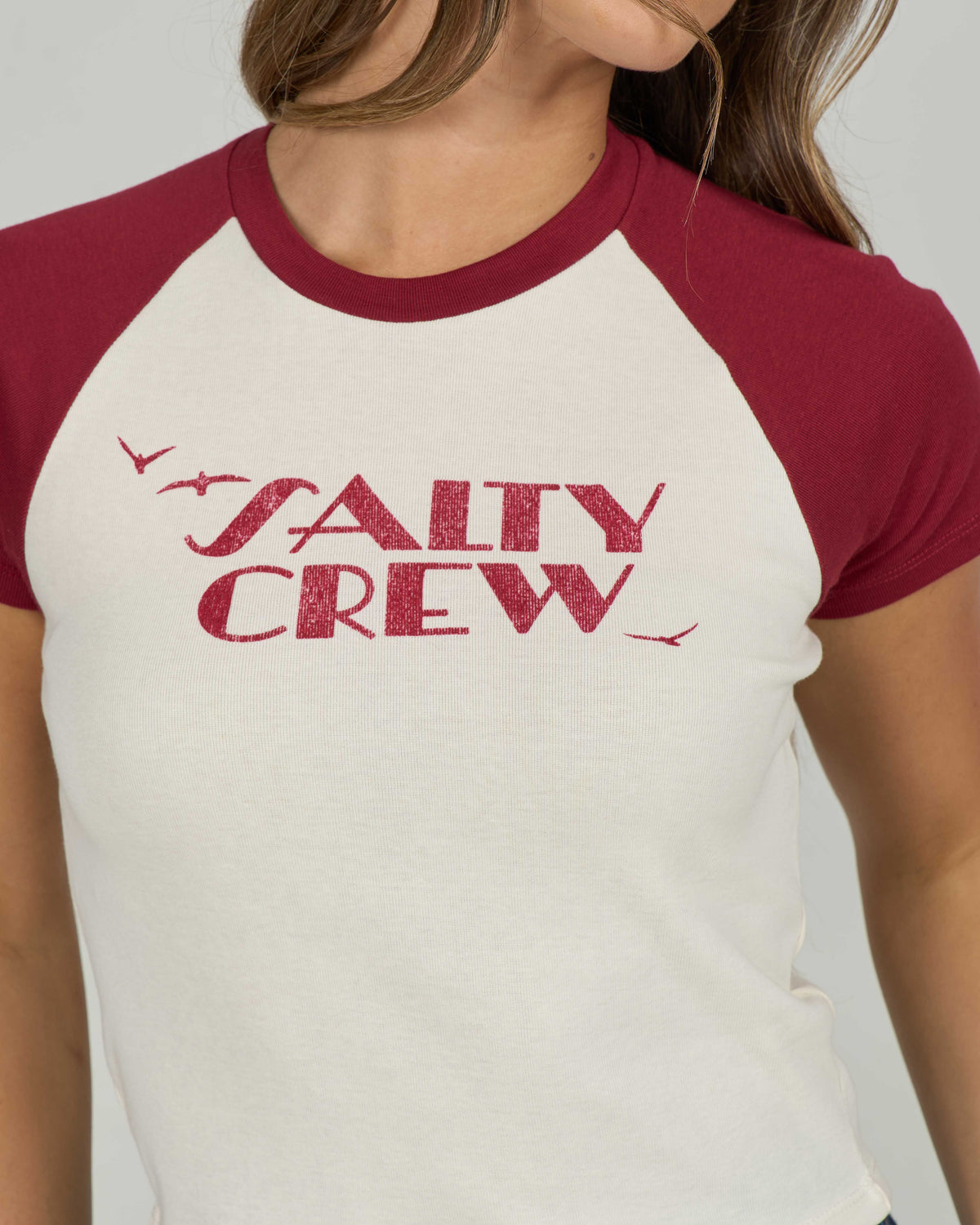 SAILOR DELIGHT RAGLAN TEE - Plum | Salty Crew Premium