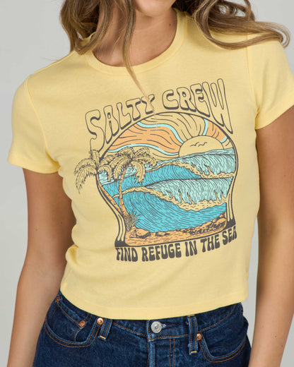 KEYHOLE BABY TEE - Sunshine | Salty Crew Premium