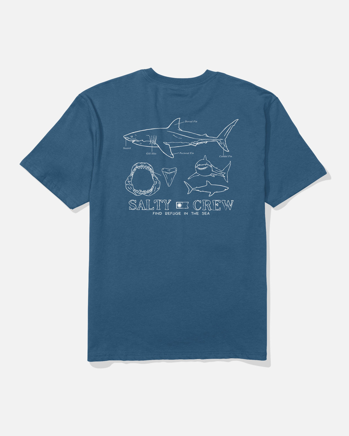 GREAT WHT CLASSIC SS TEE - Cast Blue | Salty Crew Premium