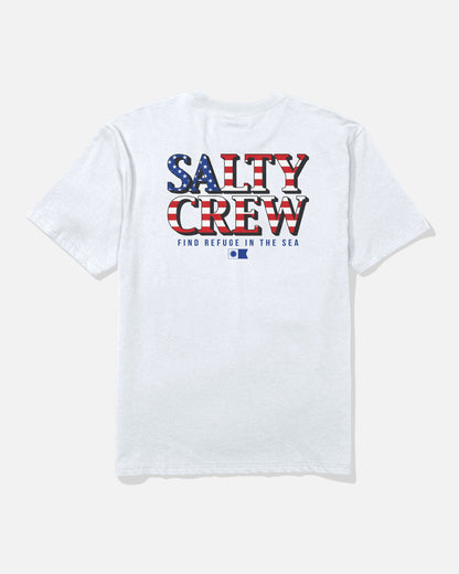 AMERICA OPTIC SS TEE - White | Salty Crew Premium