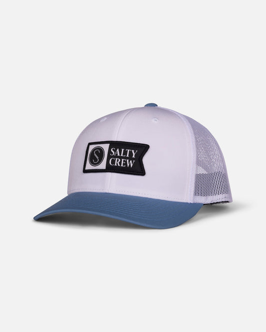 PINNACLE 2 RETRO TRUCKER - White/Slate | Salty Crew Premium