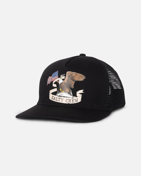 AMERICA EAGLE TRUCKER - BLACK | Salty Crew Premium