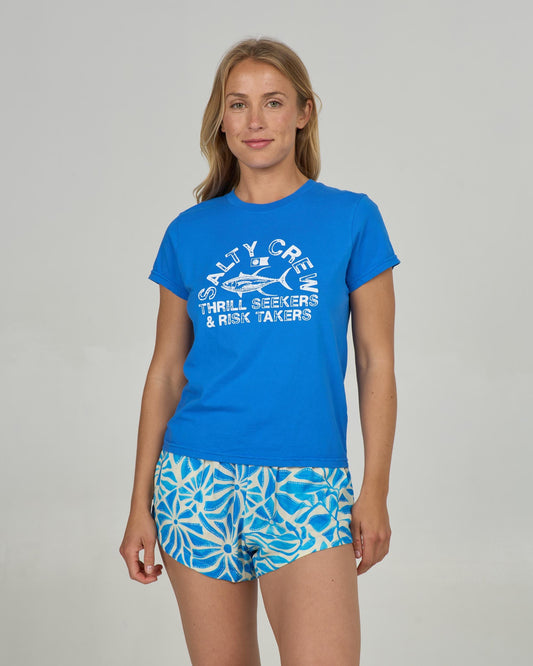 STAMPED MODERN TEE - Bold Blue | Salty Crew Premium