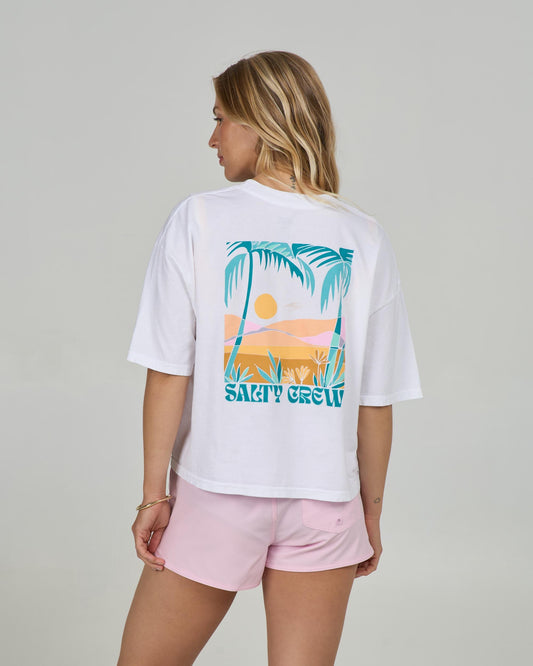 TRAVEL FAR SKIMMER TEE - White | Salty Crew Premium