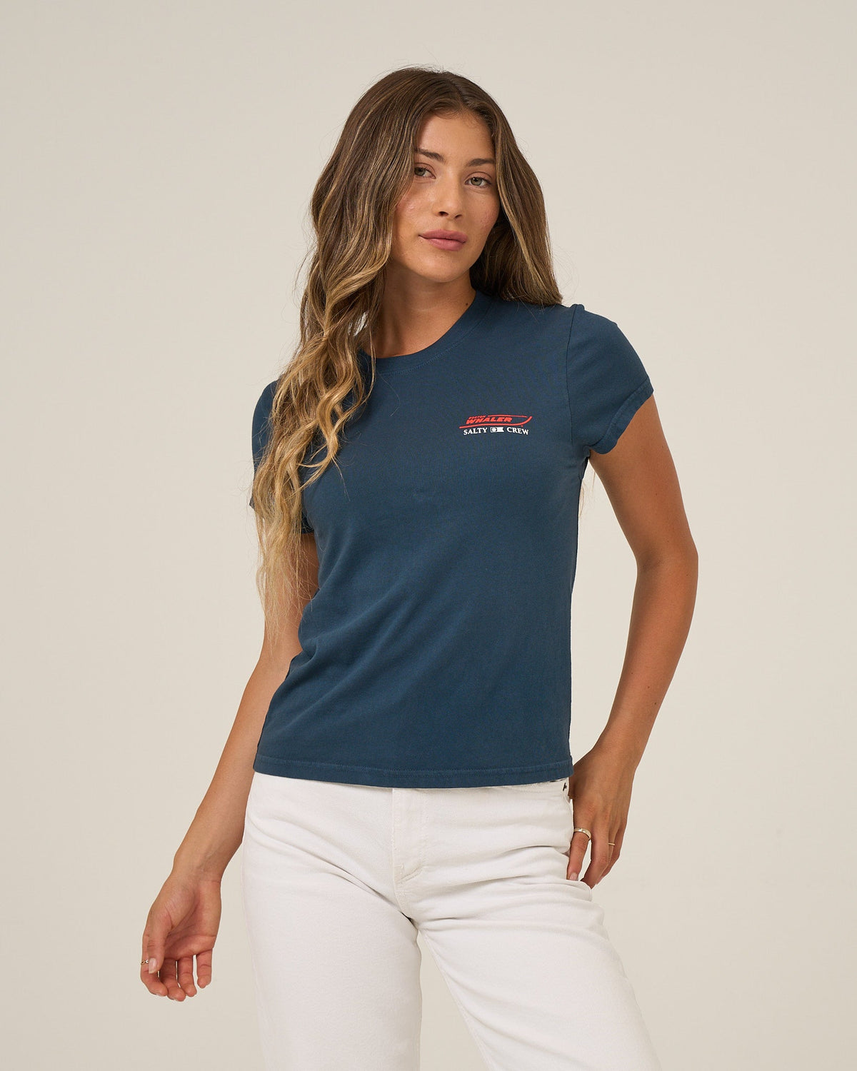 WHALER MODERN TEE - Midnight Navy | Salty Crew Premium