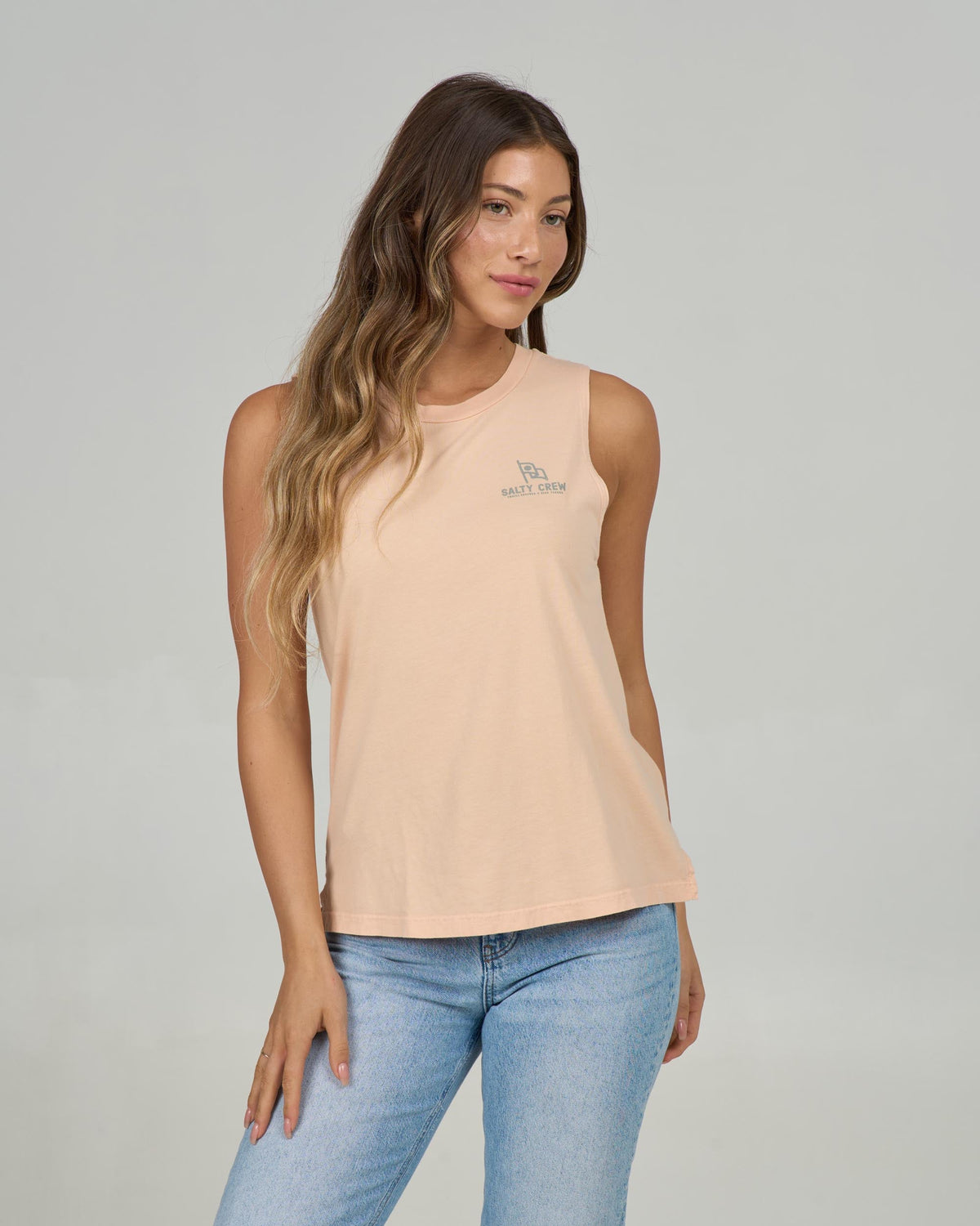 FLYING HIGH MUSCLE TANK - Apricot | Salty Crew Premium