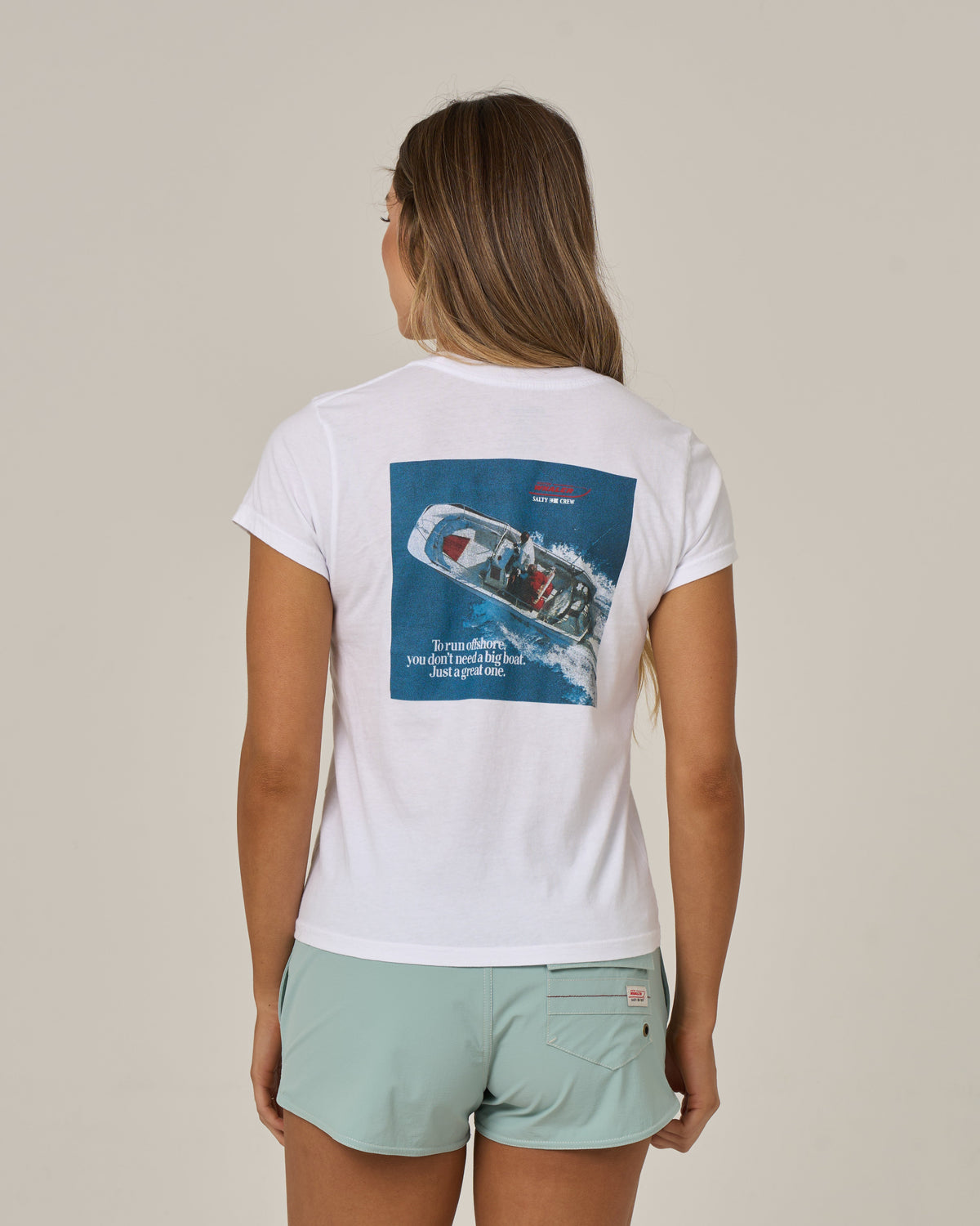 WHALER MODERN TEE - White | Salty Crew Premium