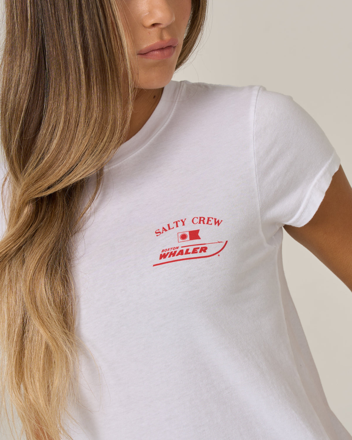 WHALER MODERN TEE - White | Salty Crew Premium