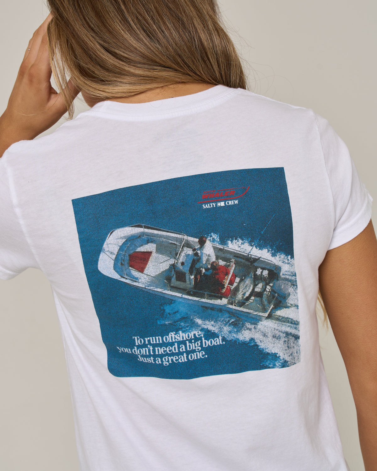 WHALER MODERN TEE - White | Salty Crew Premium