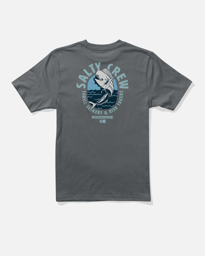 LEAPING BOYS SS TEE - Charcoal | Salty Crew Premium
