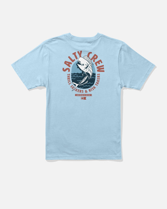 LEAPING BOYS SS TEE - Clear Sky | Salty Crew Premium