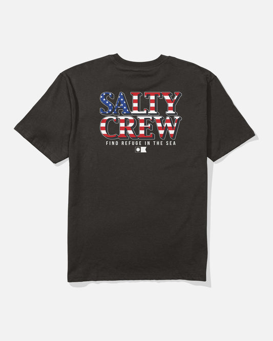 AMERICA OPTIC SS TEE - BLACK | Salty Crew Premium