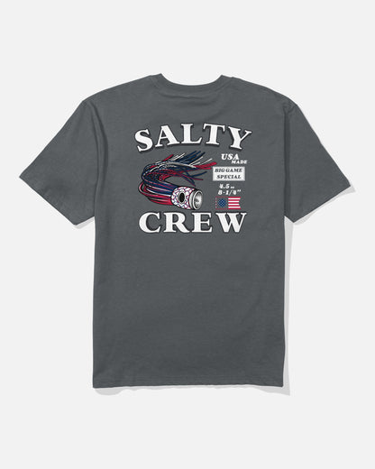 AMERICA LURE SS TEE - Charcoal | Salty Crew Premium
