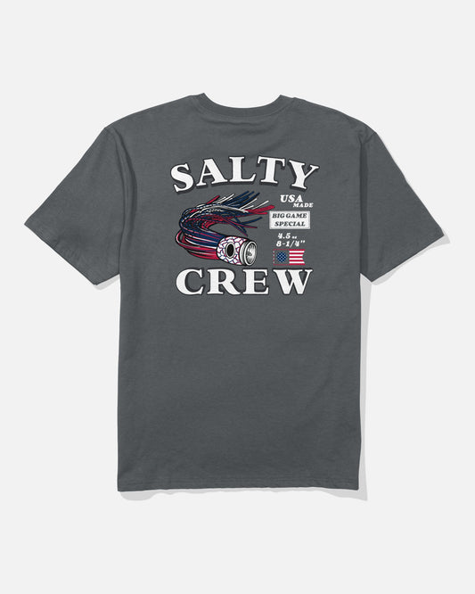 AMERICA LURE SS TEE - Charcoal | Salty Crew Premium