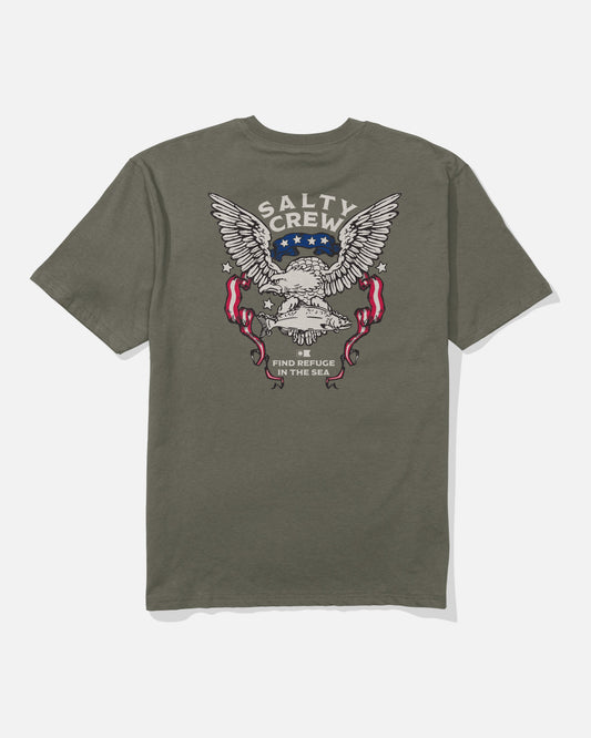 AMERICA TALON SS TEE - Dusty Olive | Salty Crew Premium