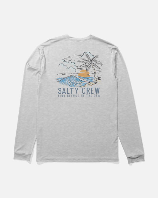DAY OFF LS SUNSHIRT - Grey Heather | Salty Crew Premium