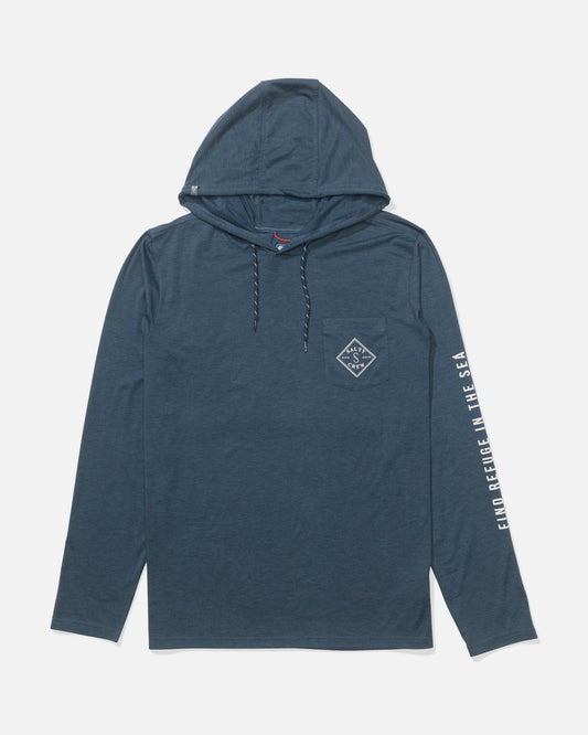 TIPPET POCKET UV HOODIE - Pilot Blue | Salty Crew Premium