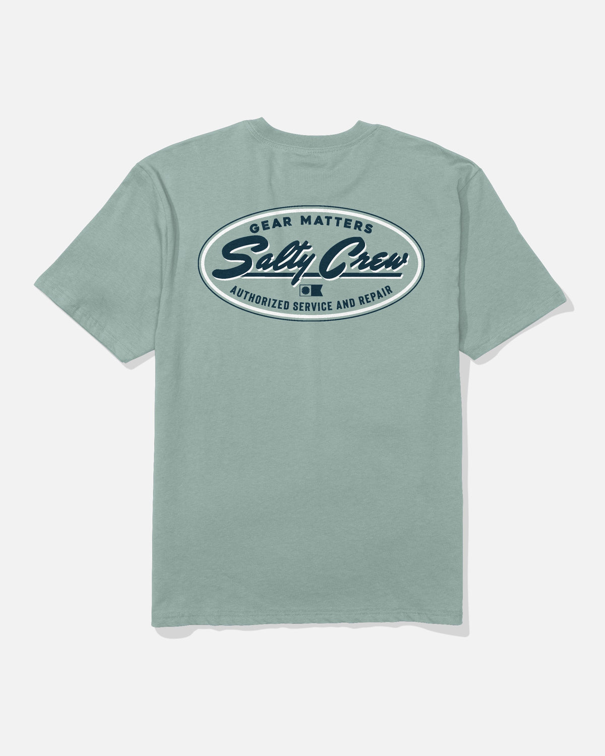 DECKHAND SERVICE SS TEE - Washed Steel Grey | Salty Crew Premium