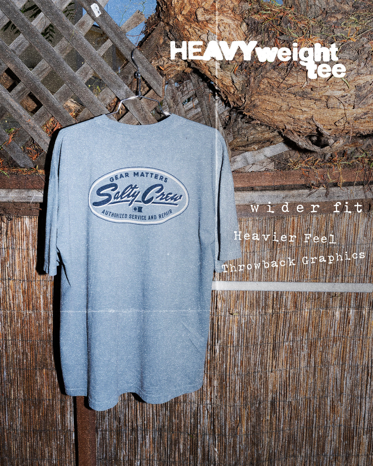 DECKHAND SERVICE SS TEE - Washed Steel Grey | Salty Crew Premium