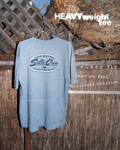 DECKHAND SERVICE SS TEE - Washed Steel Grey | Salty Crew Premium