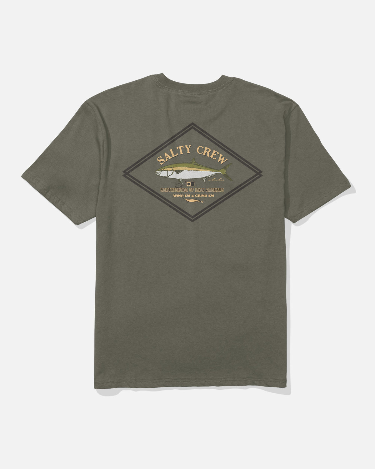 DECKHAND YELLOWTAIL SS TEE - Washed Dusty Olive | Salty Crew Premium