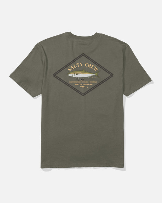 DECKHAND YELLOWTAIL SS TEE - Washed Dusty Olive | Salty Crew Premium