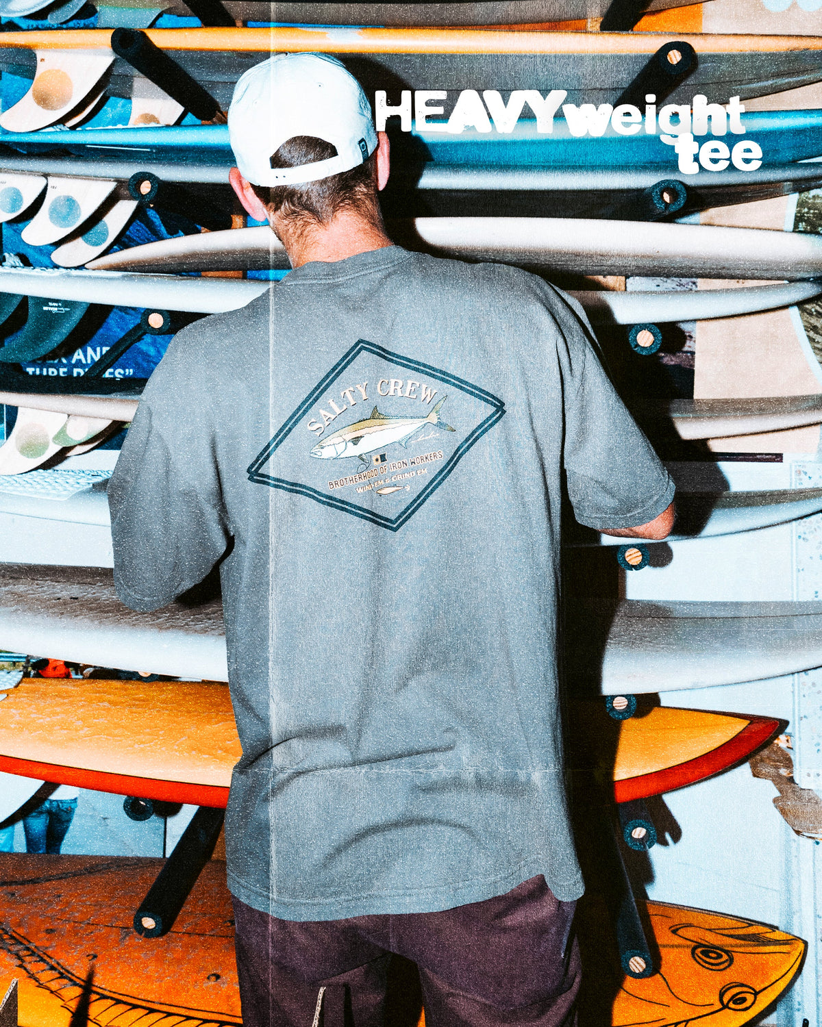 DECKHAND YELLOWTAIL SS TEE - Washed Dusty Olive | Salty Crew Premium