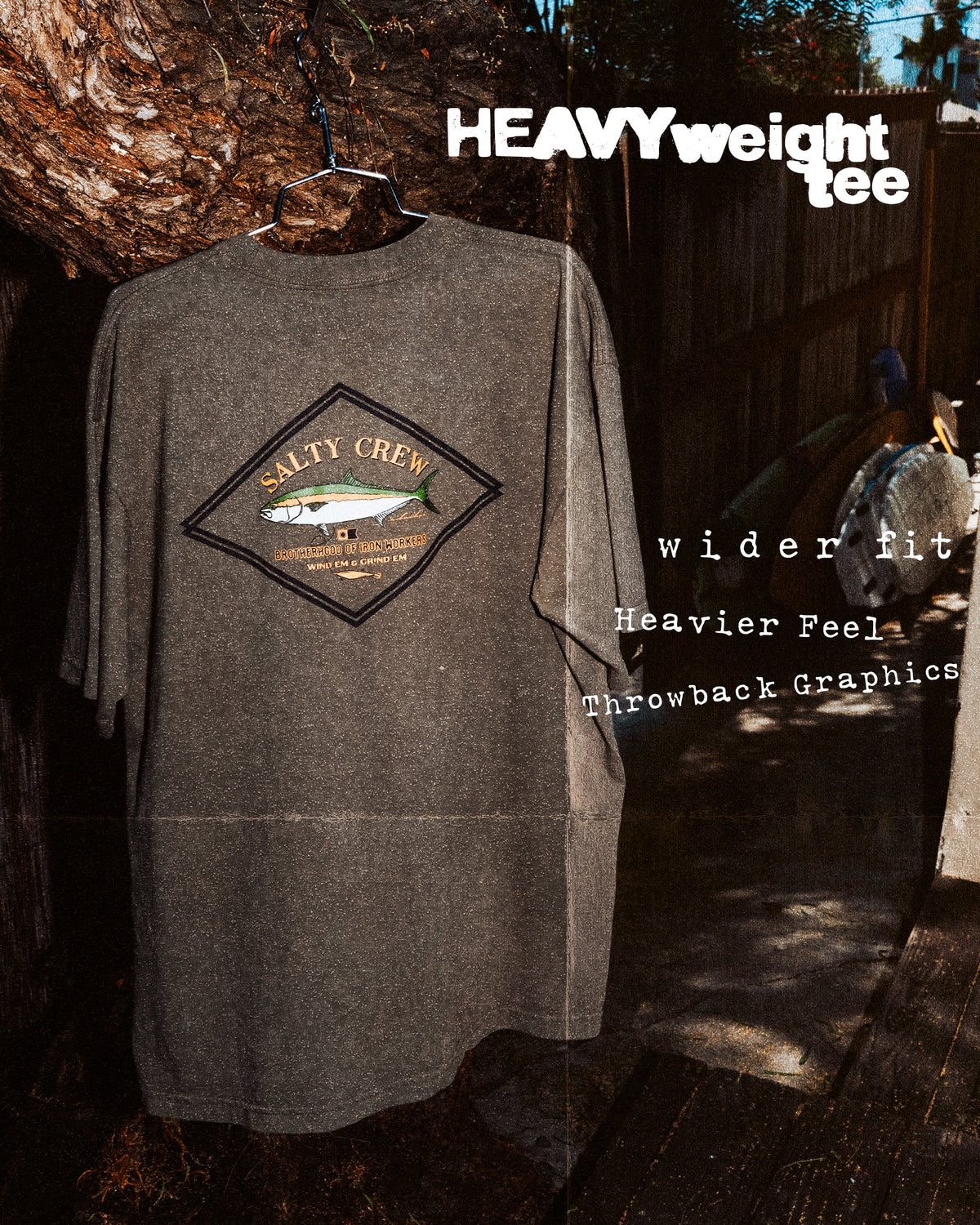 DECKHAND YELLOWTAIL SS TEE - Washed Dusty Olive | Salty Crew Premium