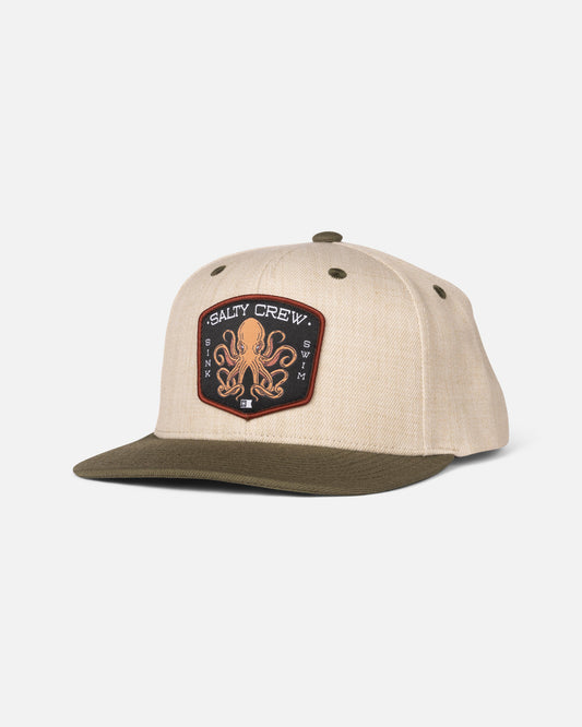 TAKO CLUB SNAPBACK - Natural/Olive | Salty Crew Premium