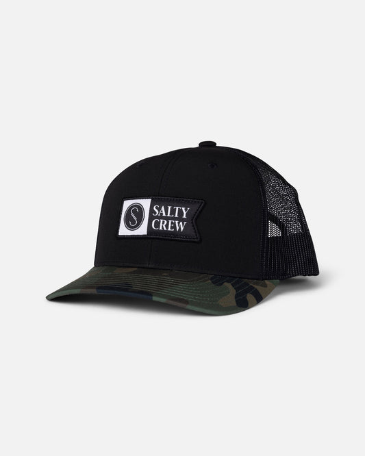 PINNACLE 2 RETRO TRUCKER - Camo/Black | Salty Crew Premium