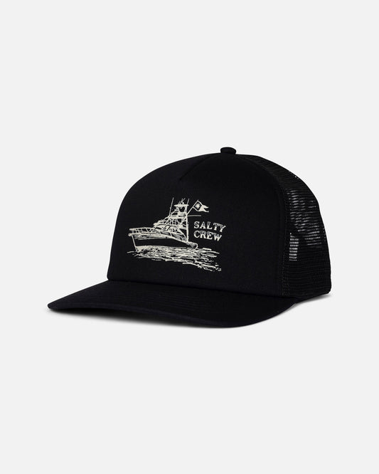 GOOD TIMES FOAMIE TRUCKER - Pirate Black | Salty Crew Premium