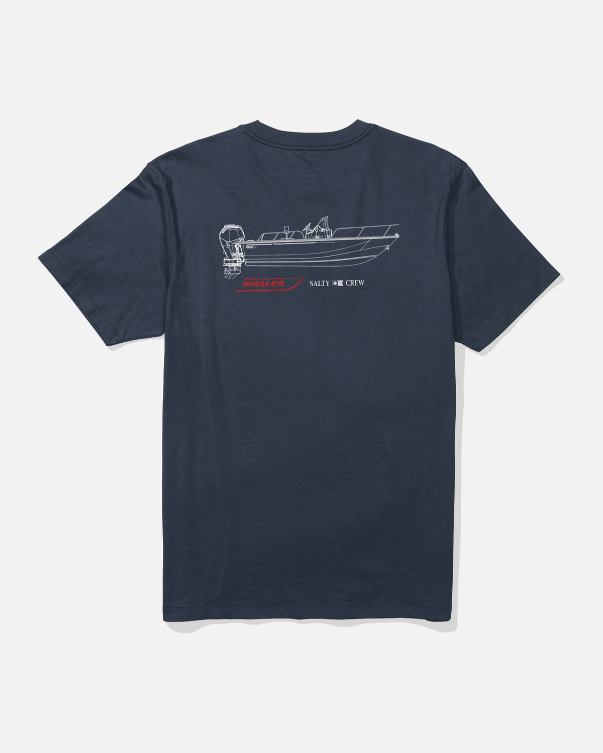 WHALER SCHEMATIC SS TEE - Navy | Salty Crew Premium