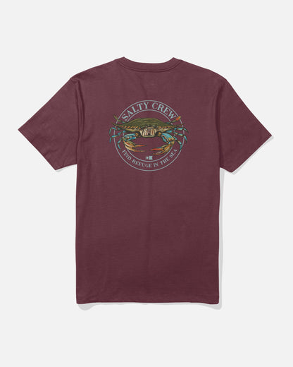 JIMMY SS TEE - Burgundy | Salty Crew Premium