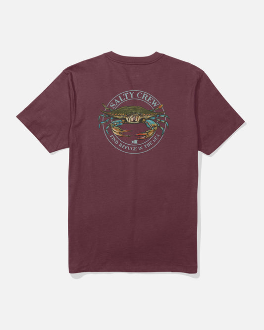 JIMMY SS TEE - Burgundy | Salty Crew Premium